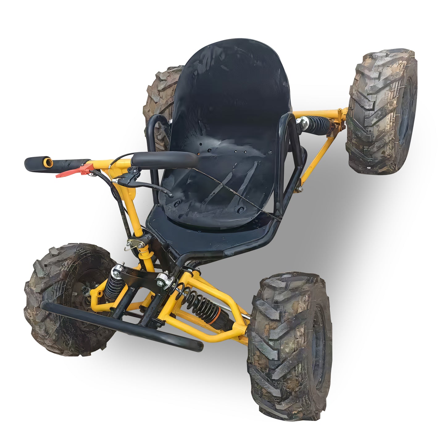 10" Beach Wheel All-Terrain Adventure Go-Kart with High-Performance Two-Stroke Engine for Exhilarating Off-Road Experiences on Challenging Trails