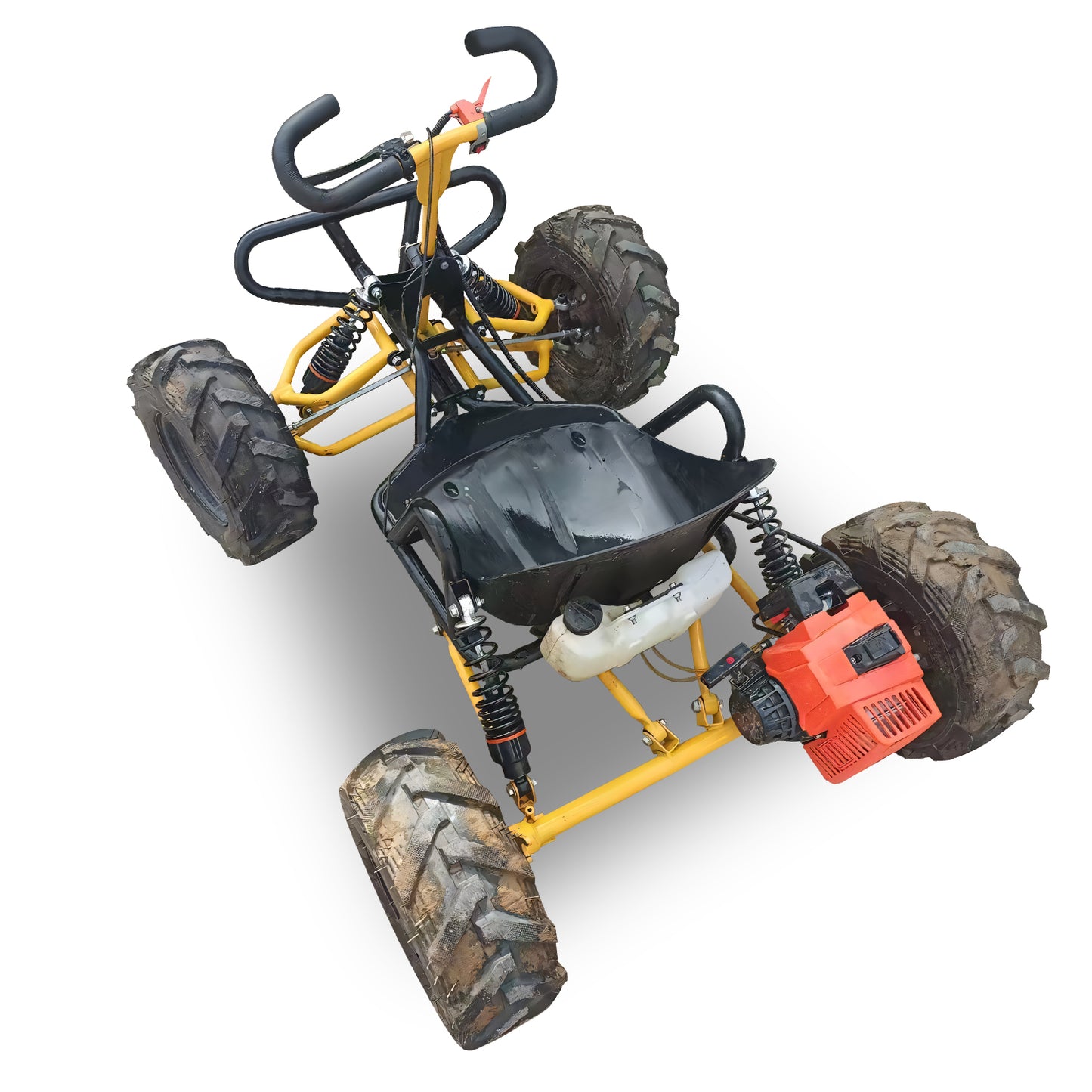 10" Beach Wheel All-Terrain Adventure Go-Kart with High-Performance Two-Stroke Engine for Exhilarating Off-Road Experiences on Challenging Trails