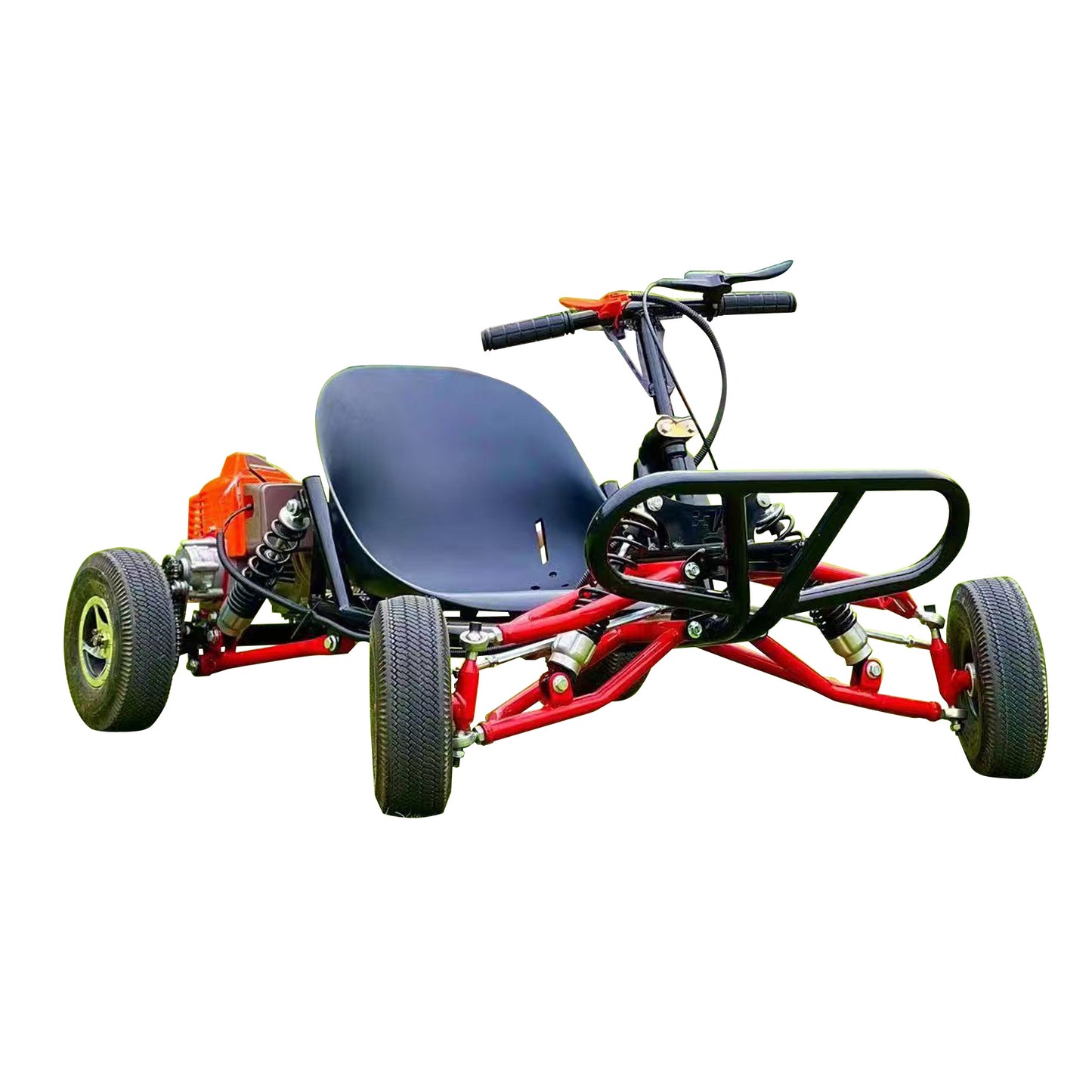 4"Wheel All-Terrain Adventure Go-Kart with High-Performance Two-Stroke Engine for Exhilarating Off-Road Experiences on Challenging Trails